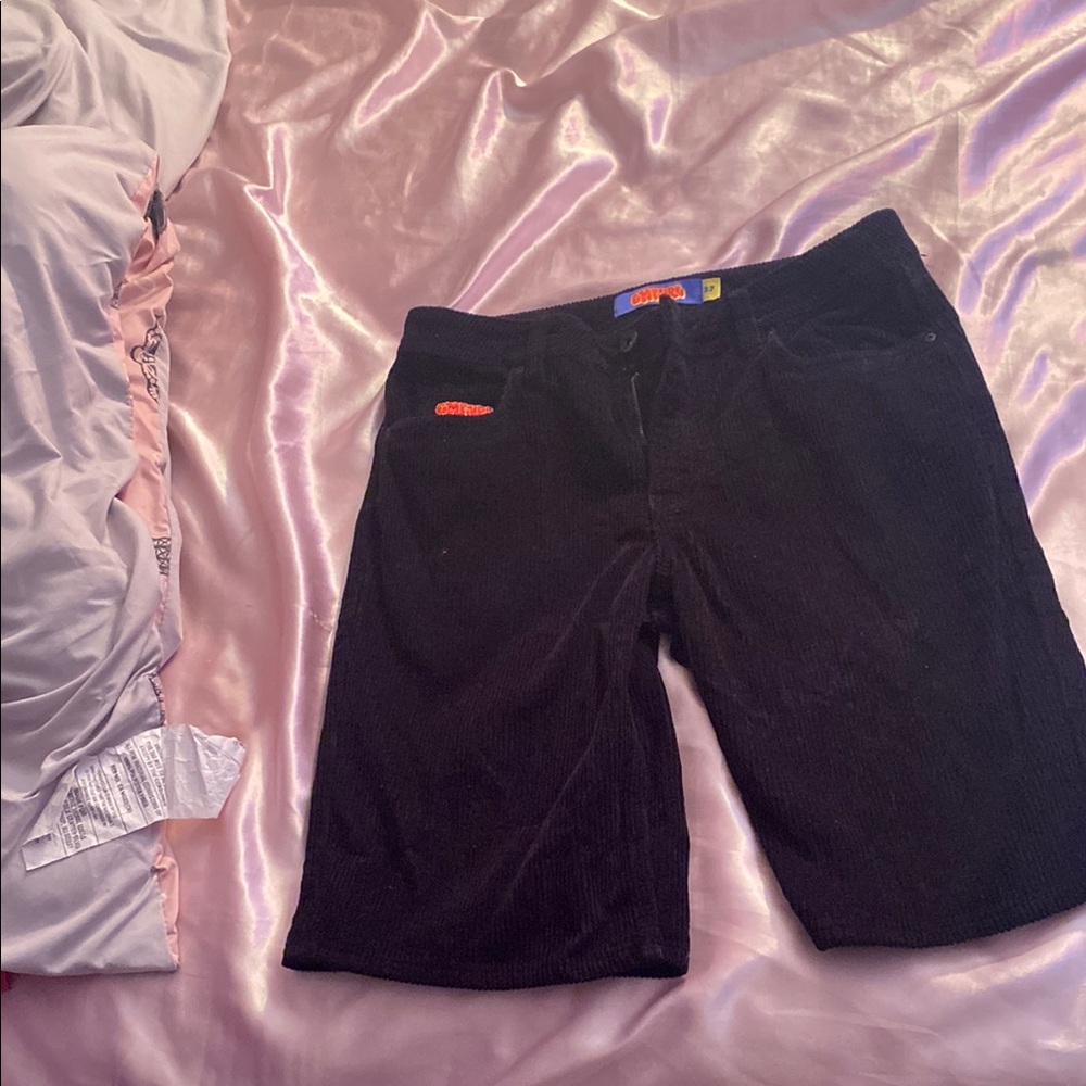 Black Corduroy Shorts